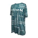 スポーツタイポグラフィ【エメラルド】 Tシャツ ※左袖にマーキング可