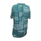 スポーツタイポグラフィ【エメラルド】 Tシャツ ※左袖にマーキング可