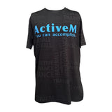 スポーツタイポグラフィ【ブラック】 Tシャツ ※左袖にマーキング可