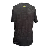 スポーツタイポグラフィ【ブラック】 Tシャツ ※左袖にマーキング可