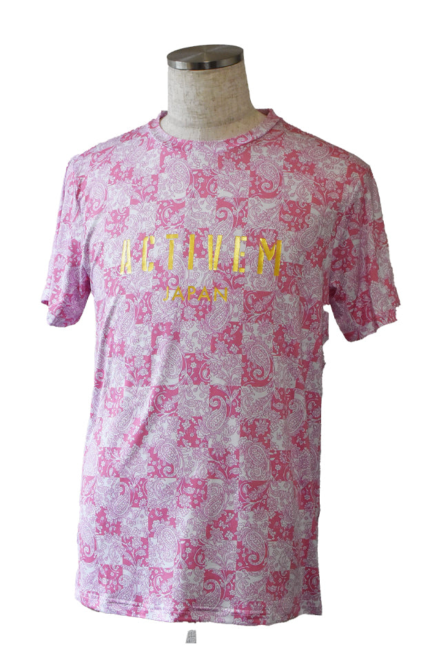 アクティブーム ActiveM 半袖Tシャツ ペイズリー XXLサイズ ActiveM 野球 Tシャツ メンズ アクティブーム 半袖 ペイズリー柄