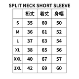 SPLIT NECK SHORT SLEEVE