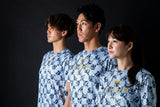 【ネイビー】amjペイズリー Tシャツ　※マーキング非対応